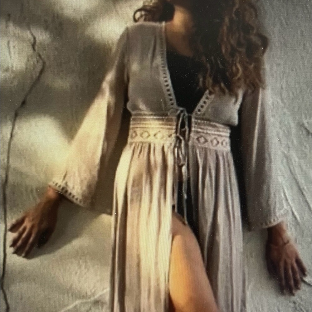 NWOT REBELLION Boho Beach Cover Up Maxi Dress